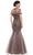 Marsoni by Colors - M259 Metallic Embroidered Sweetheart Trumpet Gown - 1 pc Taupe In Size 12 Available CCSALE 12 / Taupe