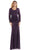 Marsoni by Colors - M301 Scoop Fit and Flare Evening Dress Mother of the Bride Dresses 6 / Eggplant