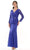 Marsoni by Colors - M306 V-Neck Trumpet Evening Dress Mother of the Bride Dresses 6 / Sapphire