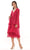 Marsoni by Colors - M307 V-Neck Sheath Knee-Length Dress Mother of the Bride Dresses 6 / Wine