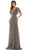 Marsoni by Colors M320 - Flutter Sleeve Evening Dress Mother of the Bride Dresses 4 / Charcoal