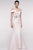 Marsoni By Colors - MV1003 Off Shoulder Jewel Accented Mermaid Gown Mother of the Bride Dresses 4 / Blush