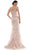 Marsoni by Colors - MV1030 Embroidered V-neck Trumpet Dress Mother of the Bride Dresses
