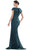 Marsoni by Colors - MV1086 Embellished V Neck Trumpet Dress Mother of the Bride Dresses