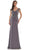 Marsoni by Colors - MV1133 Crystal Beaded Sheath Gown Mother of the Bride Dresses 4 / Charcoal