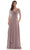 Marsoni by Colors - MV1135 Fitted A-Line Evening Dress Mother of the Bride Dresses 6 / Taupe