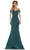 Marsoni by Colors - MV1142 Off Shoulder Mermaid Evening Dress Mother of the Bride Dresses 4 / Deep Green