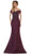 Marsoni by Colors - MV1142 Off Shoulder Mermaid Evening Dress Mother of the Bride Dresses 4 / Wine