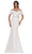 Marsoni by Colors - MV1144 Peplum Trumpet Evening Dress Mother of the Bride Dresses 4 / Off White