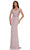 Marsoni by Colors MV1157 - Ruched V-Neck Mother of the Bride Dress Special Occasion Dress 4 / Dusty Rose