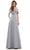 Marsoni by Colors MV1176 - Formal Minimalist Off Shoulder Gown Formal Gowns 6 / Wedgewood