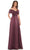 Marsoni by Colors MV1176 - Formal Minimalist Off Shoulder Gown Formal Gowns 6 / Wine