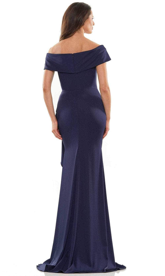 Marsoni by Colors MV1180 - Off Shoulder High Slit Evening Dress