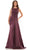 Marsoni by Colors MV1186 - Sleeveless Bateau Neck Long Dress Special Occasion Dress 4 / Wine