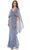 Marsoni by Colors MV1189 - Cape Sleeve Chiffon Formal Dress Special Occasion Dress 6 / Slate Blue
