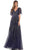 Marsoni by Colors MV1217 - Modest Formal Embellished Dress Evening Dresses 6 / Navy
