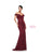 Marsoni by Colors - Off Shoulder Sheath Lace Gown M221 - 1 pc Wine In Size 12 Available CCSALE