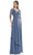 Marsoni by Colors - Quarter Sleeve A-Line Formal Dress MV1135 - 1 pc Slate Blue In Size 14 Available CCSALE 14 / Slate Blue