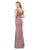Marsoni by Colors - Ruched Wrap Cap Sleeve Gown M169 - 1 pc Taupe In Size 12 Available CCSALE