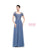 Marsoni by Colors - Short Sleeve Queen Anne Soutache Gown M271 CCSALE 12 / Slate Blue