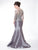 Marsoni by Colors V-Neck Mikado Trumpet Evening Gown M187 - 1 pc Navy In Size 24 Available CCSALE 24 / Navy