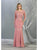 May Queen - Applique Quarter Sleeve Formal Dress MQ1810 Evening Dresses M / Mauve