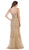 May Queen - Applique V-neck Trumpet Evening Gown RQ7662 - 1 pc Gold In Size 8 Available CCSALE 8 / Gold