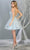 May Queen - Beaded Embellished Tiered Tulle Cocktail Dress MQ1816 - 1 pc Champagne In Size 6 Available CCSALE