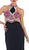 May Queen - Beaded Halter Sheath Evening Gown RQ7462 - 1 pc Blk/Fuch In Size 6 Available CCSALE 6 / Black/Fuchsia