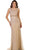 May Queen - Beaded Illusion Bateau Sheath Evening Gown RQ7524 - 2 pcs Navy in sizes 8 and 10 Available CCSALE 10 / Champagne