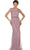 May Queen - Beaded Illusion Bateau Sheath Evening Gown RQ7524 - 2 pcs Navy in sizes 8 and 10 Available CCSALE 8 / Mauve