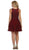 May Queen - Beaded Illusion Jewel Cocktail Dress 1556 - 1 pc Burgundy In Size 18 Available CCSALE