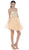 May Queen - Beaded Illusion Tulle Cocktail Dress Special Occasion Dress 4 / Champagne