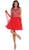 May Queen - Beaded Illusion Tulle Cocktail Dress Special Occasion Dress 4 / Red