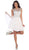 May Queen - Beaded Illusion Tulle Cocktail Dress Special Occasion Dress 4 / White