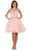 May Queen - Beaded Lace Deep V-neck Cocktail Dress Special Occasion Dress 4 / Blush