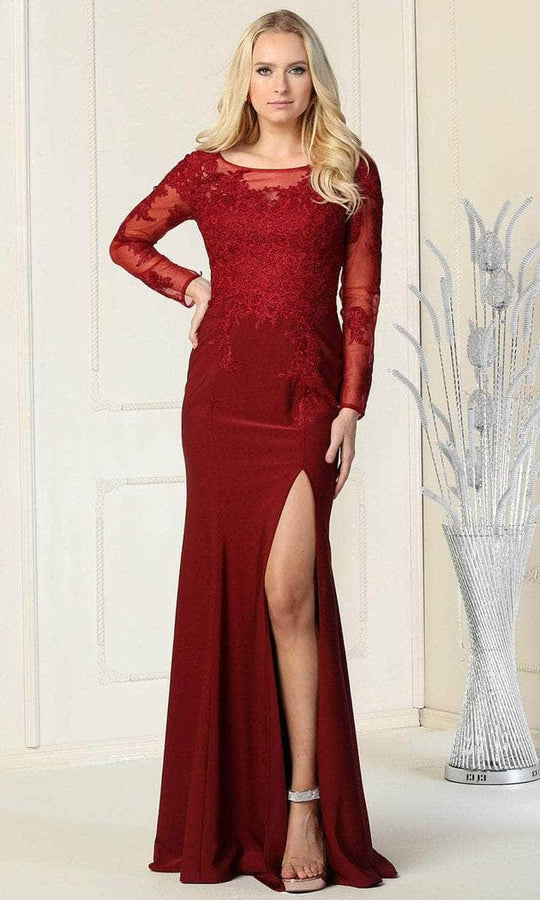 May Queen - Beaded Lace Trumpet Evening Dress RQ7913
