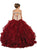 May Queen - Beaded Off-Shoulder Ruffled Quinceanera Ballgown Special Occasion Dress