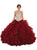 May Queen - Beaded Off-Shoulder Ruffled Quinceanera Ballgown Special Occasion Dress 4 / Burgundy
