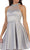 May Queen - Bedazzled Illusion Halter A-line Prom Dress Prom Dresses