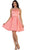 May Queen - Bedazzled Illusion Halter A-line Prom Dress Prom Dresses 4 / Coral