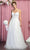 May Queen Bridal RQ7916 - Embellished V Neck A-Line Dress Bridal Dresses 4 / Ivory