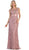 May Queen - Cap Sleeve Floral Lace Evening Gown RQ7182 - 2 pc Mauve In Size 18 and 20 Available CCSALE