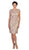 May Queen - Cap Sleeve Floral Overlaid Sheath Dress MQ1488 CCSALE 2XL / Champagne