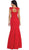May Queen Cap Sleeve Lace V-Neck Trumpet Dress MQ-1217 - 1 pc Red In Size 18 Available CCSALE