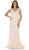May Queen - Cap Sleeve Rhinestone Embellished Evening Gown RQ7521 - 1 pc Ivory in Size 18 Available CCSALE 18 / Ivory