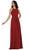 May Queen - Crisscross Ruched Fitted Bridesmaid Dress Special Occasion Dress 4 / Burgundy
