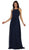 May Queen - Crisscross Ruched Fitted Bridesmaid Dress Special Occasion Dress 4 / Navy