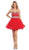 May Queen - Crystal Embellished Strapless A-Line Cocktail Dress Special Occasion Dress 4 / Red
