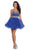 May Queen - Crystal Embellished Strapless A-Line Cocktail Dress Special Occasion Dress 4 / Royal